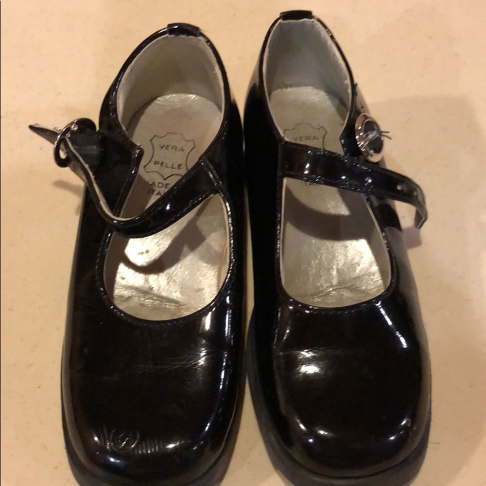 Italian black patent leather shoes